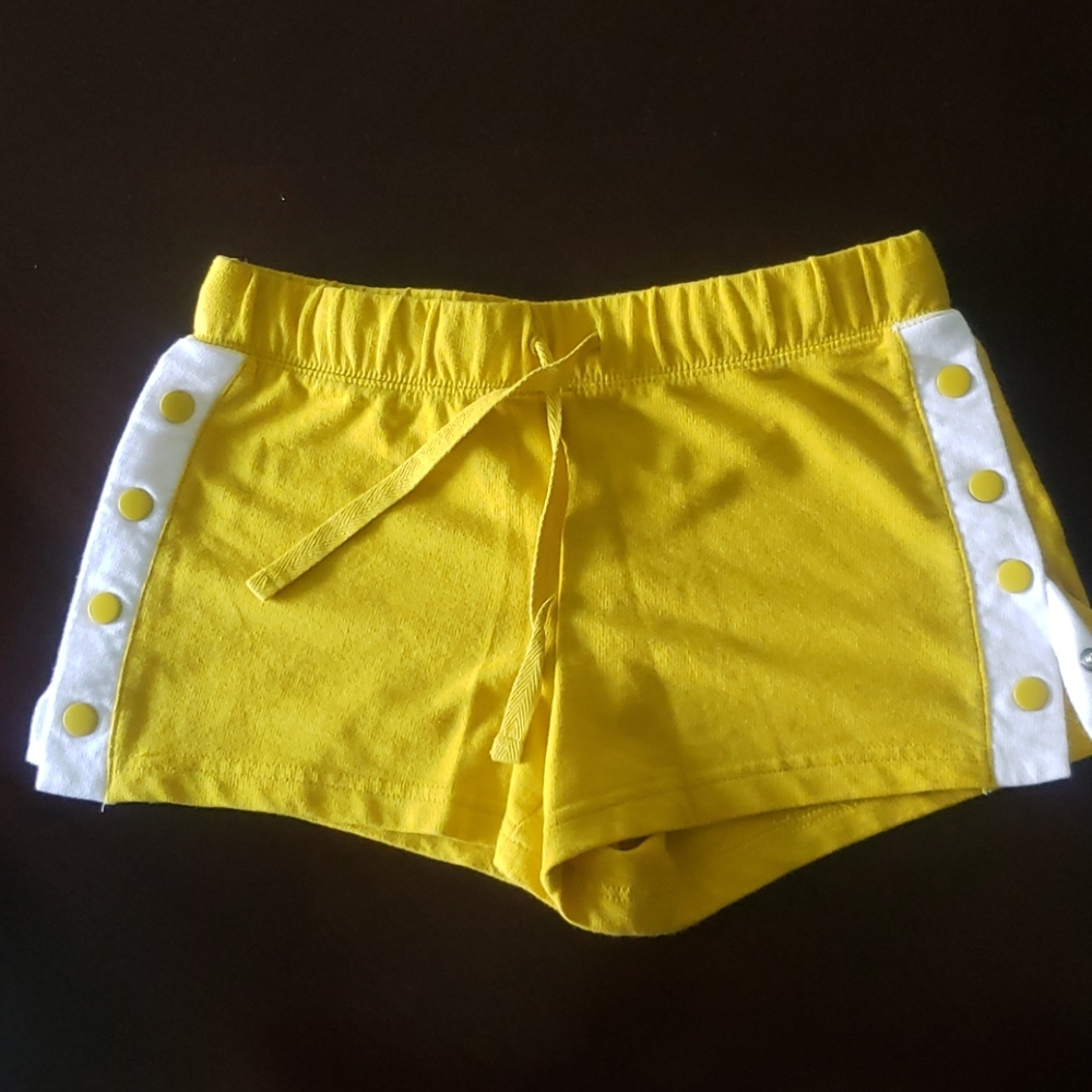 Colorblock Side Button Snap Varsity Shorts